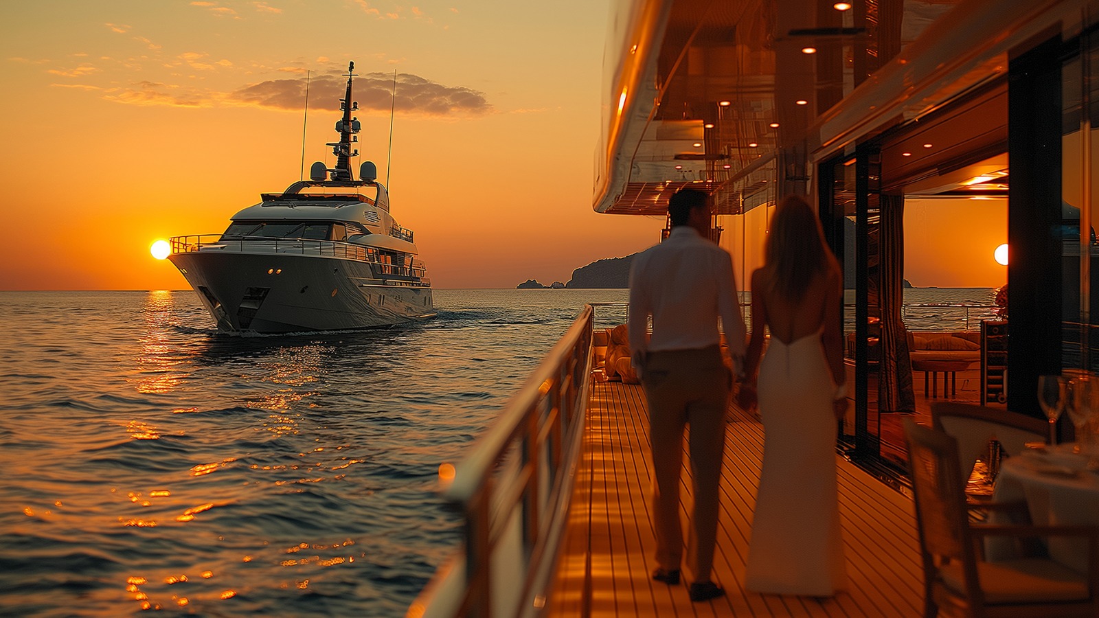 Family and friends enjoying yacht adventure in Qatar